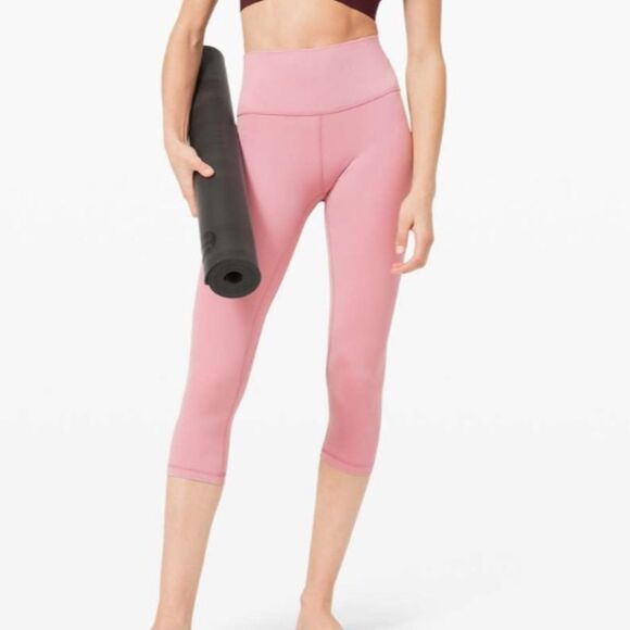 LULULEMON Align Crop Leggings 21" Pink Taupe Women’s Size 2 - Picture 1 of 9